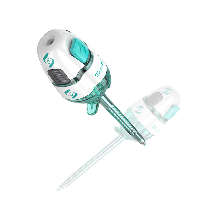 Trocart laparoscopique à usage unique de 5 mm marqué CE, trocart sans valve avec embout olive